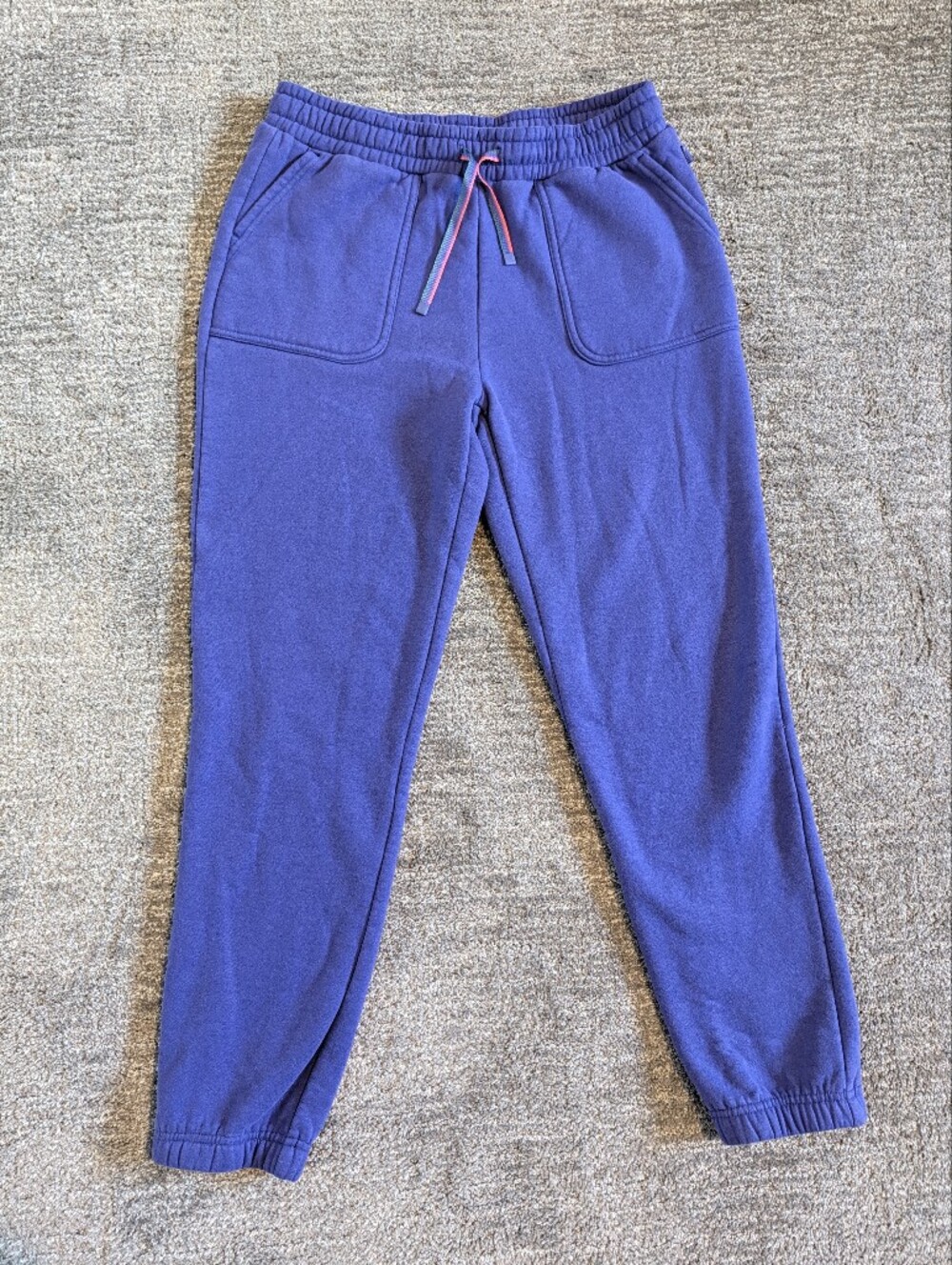 Mondetta Purple Fleece Jogger Sweatpants with Contrast Drawcord - Size 14/16